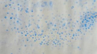 Modré z nebe - detail, 70x100 cm, akvarel na papíře, 2020 