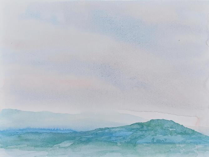 Alsace, watercolour on paper, 40 × 30 cm, 2023 