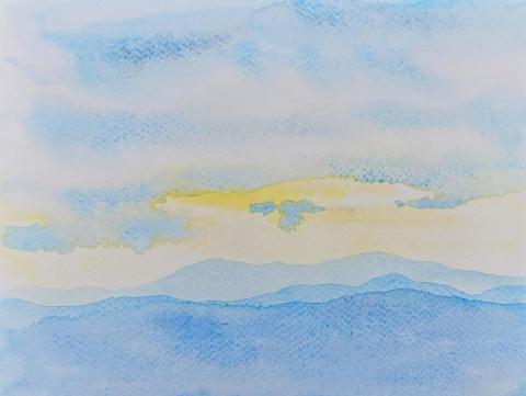 Alsace, watercolour on paper, 24 × 18 cm, 2023 