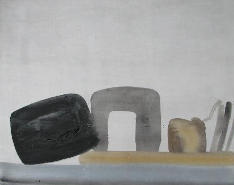 Nádobí, akryl na plátně, 80 × 64 cm, 2008