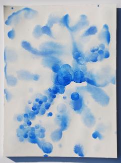 Modré z nebe, akvarel na papíře, 30 x 40 cm, 2022, malba: Eva Pejchalová