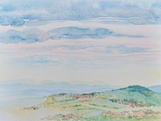 Alsace, watercolour on paper, 24x18 cm, 2023 (1)