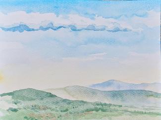 Alsasko, akvarel na papíře, 24x18 cm, 2023 (4)