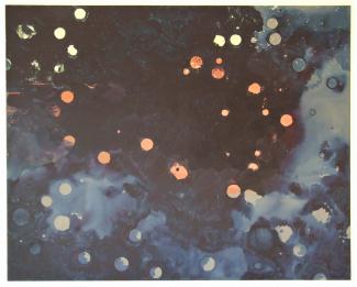 Indigové nebe, 160x120 cm, akryl na plátně, 2014 