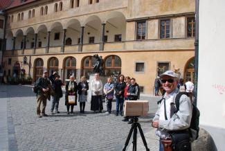 7. 4. 2019 výtvarná dílna ve spolupráci s Luborem Houškou (Camera obscura) k výstavě Jiří Hanke, Praha 