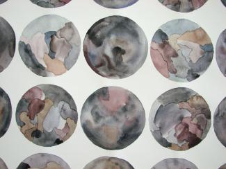 Washing machine, watercolour on paper, 150x300 cm, Gallery NTK, Prague, 2015