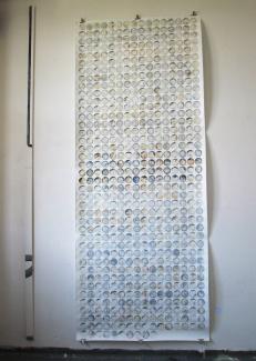 Washing machine, watercolour on paper, 150x370 cm, 2011