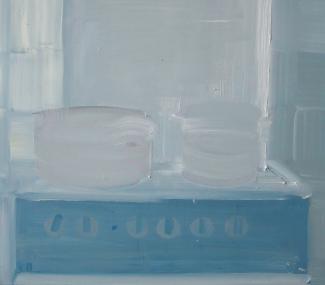 Pots on stove, oil on canvas, 70x60 cm, 2008