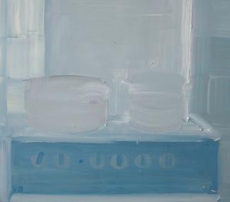 Pots on stove, oil on canvas, 70x60 cm, 2008